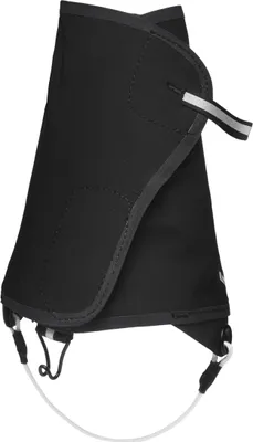 Schwarze Gamaschen "Distance Gaiters" von Black Diamond; geeignet für Outdoor-Aktivitäten.