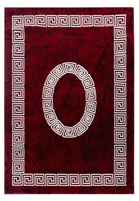 Produktbild von Kurzflor Teppich Pago rechteckig, Farbe: Rot, Größe:280x370 cm
