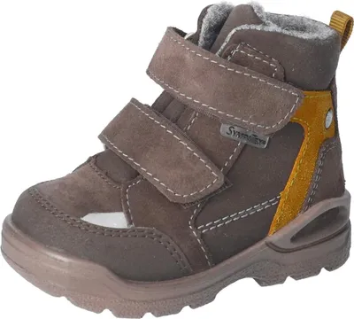 Produktbild von RICOSTA Boots JANNE von PEPINO mit Profilsohle für den Winter Echtleder/Textil Klettverschluss Lammwollfutter Jungen quinoa/marone Braun/Orange Größe 21