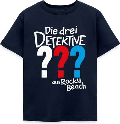 Produktbild von Spreadshirt Die Drei Fragezeichen Kids aus Rocky Beach Kinder T-Shirt, 110/116 (5-6 Jahre), Navy
