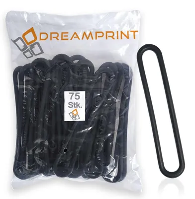 Produktbild von Dreamprint Gummispannringe (75 Stück, 250mm, Ø8mm) – Spanngummi, Spannring, Planenspanner