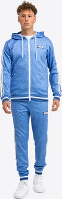 Produktbild von Herren Trainingsanzug mit Kapuze schmale Passform CHAIN TRACK Navy/Baby Blue/Blue S Lonsdale