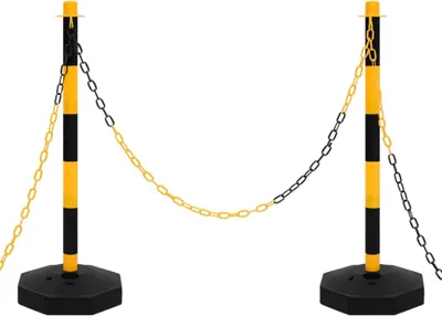 Produktbild von Kettenpfosten-Set mit 10 m Kunststoffkette