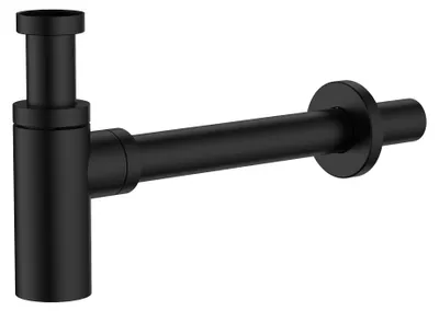 Produktbild von AVAPAX | Runder Flaschensiphon für Waschbecken - Ø 32 mm Ablaufrohr - Schwarz matt - Aus Edelstahl