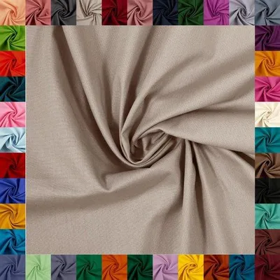Produktbild von Beiger Baumwollstoff Meterware aus 100% Baumwolle, 150 cm breit, 160 g/m²