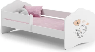 Obrázok produktu pre Jednolôžková posteľ Wave 140x70 so zábranou - Elephant
