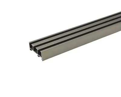 Produktbild von Vorhangschiene Smart Profil-Set 3-läufig edelstahl-optik 160 cm