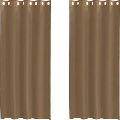 Immagine prodotto di Tende in Voile con Occhielli 2 pz Marrone Chiaro
