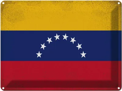 Produktbild von vianmo Blechschild 30x40 cm Venezuela Flagge Fahne Wappen