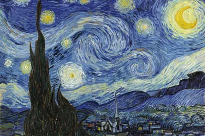 Produktbild von Vincent Van Gogh Kunstdruck Bild - Die Sternennacht, 1889 (80 x 120 cm)