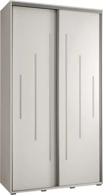 Produktbild von MEBLE KRYSPOL Davos 12 Schrank, zwei Türen - 235,2x130x45 cm - Weiß Weiß Silber