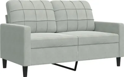 Zdjęcie produktu dla vidaXL 2-osobowa sofa jasnoszara 120 cm aksamitna