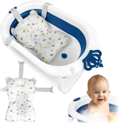 Immagine prodotto di Vaschetta da bagno pieghevole con inserto Ricokids RK-286 bianco e blu