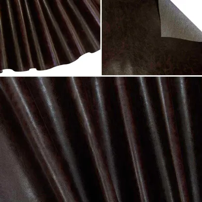 0,5m Kunstleder Stoff Meterware Lederimitat breite 140cm Lederoptik Möbelstoff schokobraun