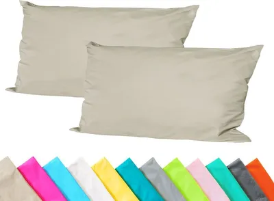 Produktbild von JACK 2er Set Outdoor Kissenhülle Kissenbezug 30x50cm Wasserfest Sitzkissen Lounge Kissen Garten Stuhl Lotus Effekt, Farbe:Taupe