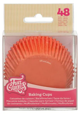 Backförmchen für Cupcakes, Orange, 48 Stück, 5 cm Ø