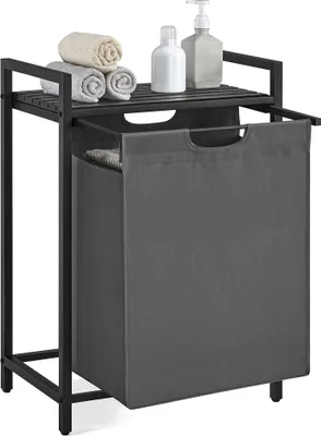 Produktbild von VASAGLE Wäschekorb, mit Ablage, Wäschesack abnehmbar, Metallrahmen, 65 L