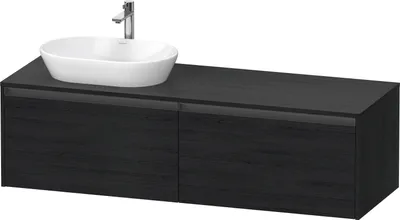 Produktbild von Duravit Ketho.2 Wastafelonderkast 160x55x45,9 cm Mat Eiken (zwart)