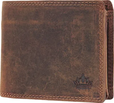 Produktbild von Geldbörse Herren Portemonnaie Echt Leder Börse Querformat Geldbeutel Braun RFID-Schutz MANZA®