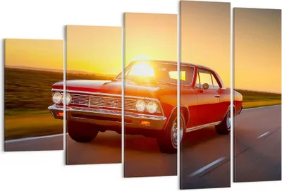Produktbild von Bild auf Leinwand - Leinwandbild - Auto Straße - 150x100cm - Wand Bild - Wanddeko - Wandbilder - Leinwanddruck - Bilder - Kunstdruck - Wanddekoration - Leinwand bilder - Wandkunst - EG150x100-3702