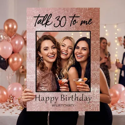 Foto-Requisitenrahmen-Set für 30. Geburtstagsparty