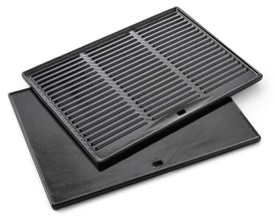 Image de Plaque de cuisson pour barbecue à gaz, en fonte émaillée