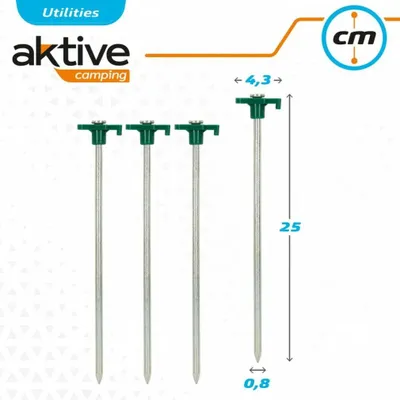 Image de Cannes de camping Aktive 25 cm 4 pièces Ø 8 mm (24 pièces)