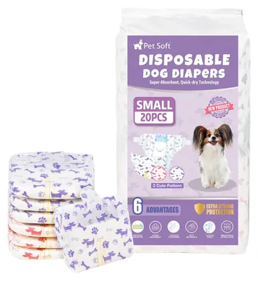 Imagen del producto de Pañales desechables para perras, superabsorbentes, 20 unidades, con indicador de humedad