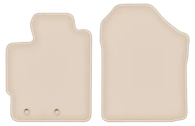 Produktbild von DURBAN Beige Velours-Fußmatten vorne für Toyota Verso-S Minivan (2010-2015)