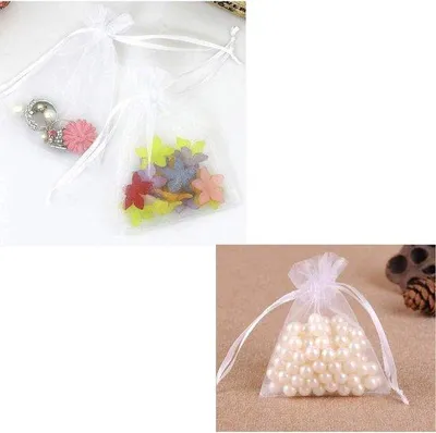 Obrázok produktu pre Svadobné a narodeninové taštičky, 50 ks, 12 x 9 cm, organza