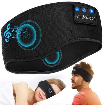 Zdjęcie produktu dla Słuchawki do spania Bluetooth, przeznaczone dla osób śpiących na boku, z oddychającą opaską na czoło