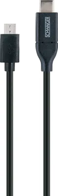 Produktbild von Schwaiger CK 3111, 1 m, USB C, Micro-USB B, USB 2.0, 0,48 Gbit/s, Schwarz