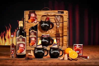 Produktbild von Feuerzangentasse Geschenkset | Schatzkiste | Schwarz