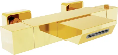 Image de Mitigeur bain thermostatique Cube, or (77360-50)