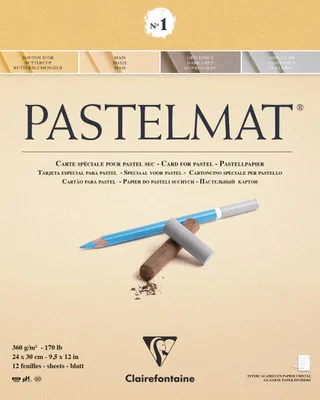 Zdjęcie produktu dla Clairefontaine Pastelmat Glued Pad N1 Szkicownik 12 24 x 30 cm 360 g