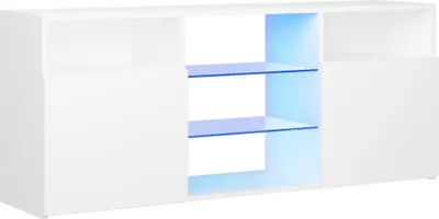 Produktbild von TV-Schrank mit LED-Leuchten Weiß 120x30x50 cm
