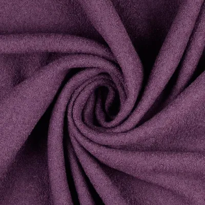 Produktbild von Wool Boucle BEA Viskose Wolle Lila uni, ca. 423 g/m², ca. 0,5 m lang, ca. 1,42-1,44 m breit, , Stoffe Meterware, 60 % Viskose, 40 % Wolle