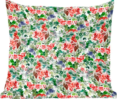 Produktbild von MuchoWow® Zierkissen Sofakissen Wohnzimmer Dekokissen 45x45 cm Aquarell - Weihnachten - Mistelzweig - Schlafpolster - Polster für das Sofa