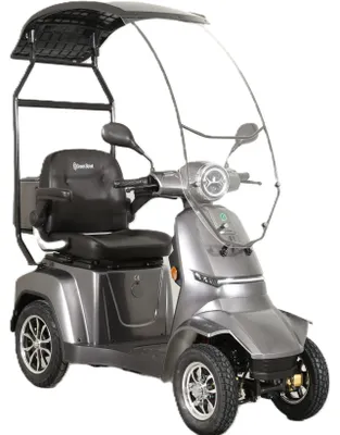 Produktbild von GreenStreet Elektromobil E-Mover Deluxe 1000 W 20 km/h Li-Ion Akku (herausnehmbar) Topcase und Dach dunkelgrau