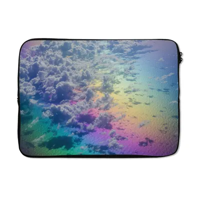 Produktbild von MuchoWow® Laptop Hülle 14 ZollWolken mit Regenbogen Laptoptasche - Laptoptasche - Stoßsicher - Schutzhaube