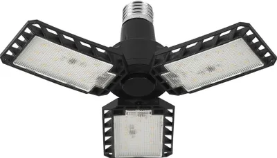 Obrázok produktu pre Stropné svietidlo OSRAM Highbay Blade v čiernej farbe, plastové, s nastaviteľnými svetelnými krídlami, s výkonom 17 W alebo 1700 lm v neutrálnej bielej farbe s teplotou 4000 K, závit E27, priemer 231 mm, IP20