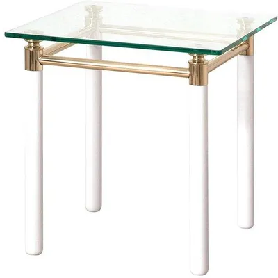 Produktbild von Gläserne Side-Table mit Gold-Verzierungen für elegante Einrichtung