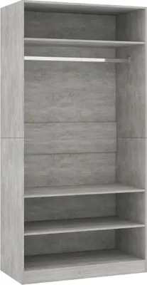 Produktbild von Kleiderschrank Betongrau 100x50x200 cm Holzwerkstoff