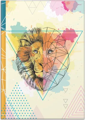 Image de RNK Verlag 46809 RNK Verlag Carnet de notes "Lion", DIN A4, 96 feuilles, vierges