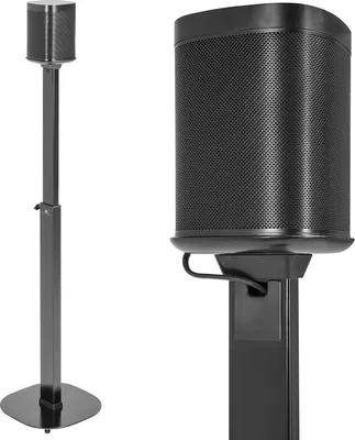 Produktbild von Podlahový stojan pre reproduktory kompatibilný so stojanmi Sonos One a One SL Stojan s držiakom na vedenie káblov do 10 kg