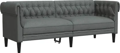 Produktbild von vidaXL Sofa Dunkelgrau 201,5 x 74,5 x 74,5 cm Polyester