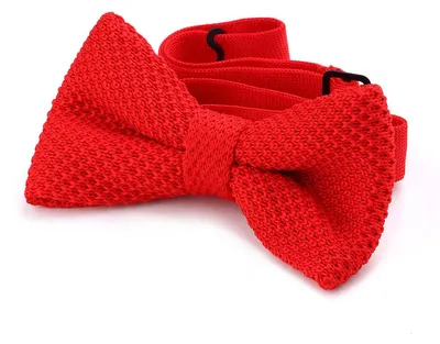 Produktbild von DonDon® Herren Strick Fliege gebunden und längenverstellbar 11 x 6 cm rot