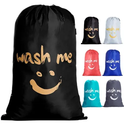 Immagine prodotto di Sacco per biancheria con coulisse, 66x96 cm, nero, in nylon ripstop, grande