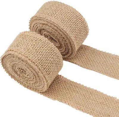 Obrázek produktu pro Jutová tkanina – 2 balení – 10 m – 4 cm x 5 m – jednorázové balení