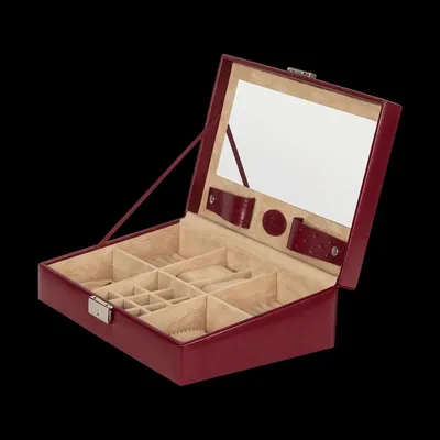 Produktbild von WINDROSE Schmuckschatulle Merino Jewelry Box Red rot